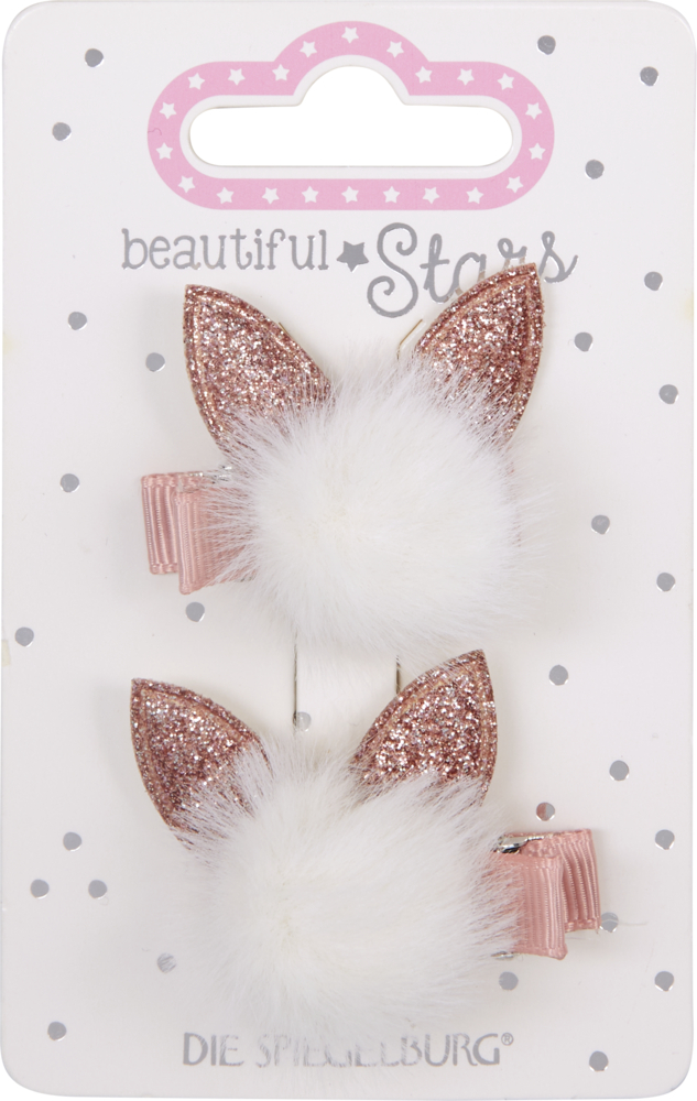 Haarclip Pompom Katze - beautiful Stars