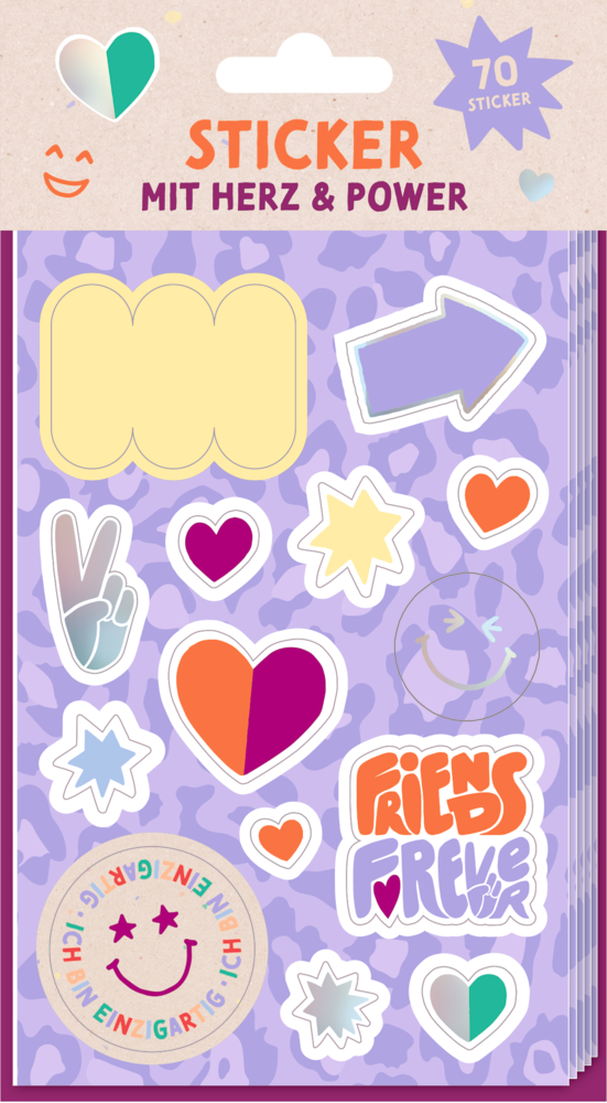 Sticker - Friends Forever (mit Herz & Power)