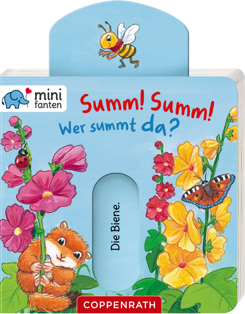minifanten 20: Summ! Summ! Wer summt da? Illustrierter Einband mit Blumen, Biene, Schmetterling, Hamster und dem Titel: Summ! Summ! Wer summt da?