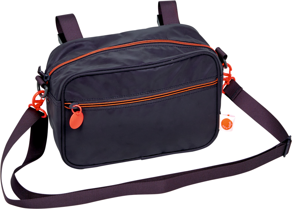 Lenkertasche Uni Dunkelgrau - shine bright (reflektierendes Material)