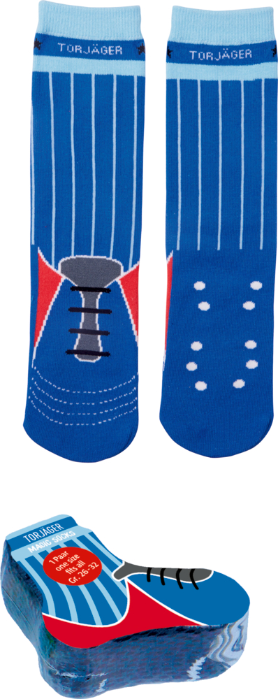 blaue Magic Socks Fußball, one size (Gr.26-32) Wild+Cool