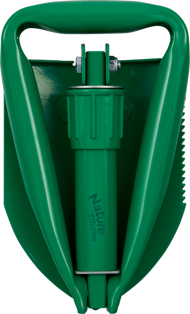 Grüner Klappspatenzusammengefaltet.