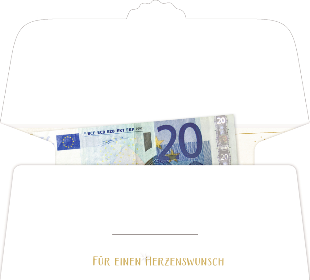 Kuvert für ein Geld- oder Gutscheingeschenk - Ich wünsche dir einen Engel auf deinem Weg