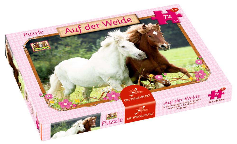 Boxpuzzle Auf der Weide Pferdefreunde (72 Teile)