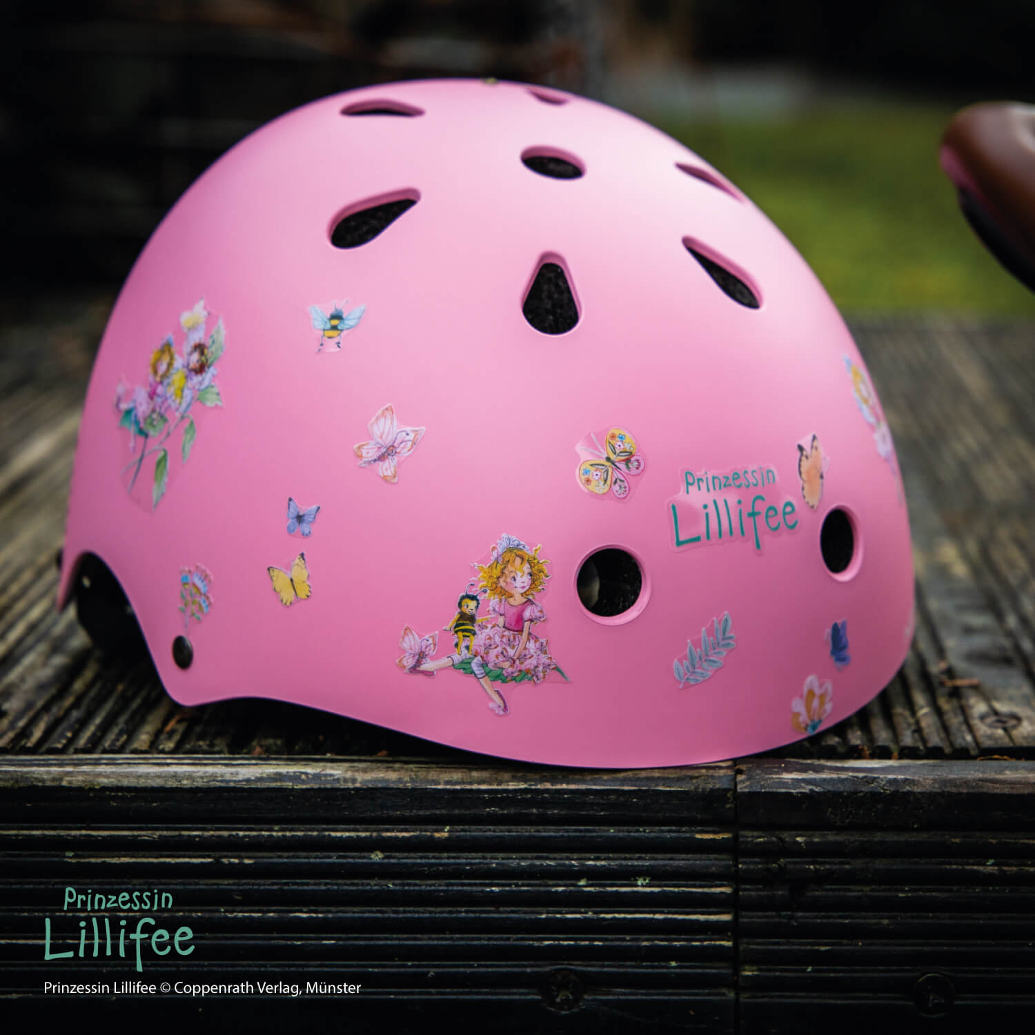 Fahrradaufkleber Prinzessin Lillifee Schmetterlingspalast (Lizenzmarke Farbviereck)