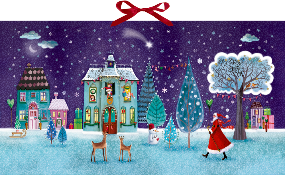 Zauberhafte Weihnachtszeit, Wand-Adventskalender