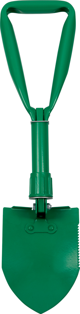 Grüner Klappspaten.