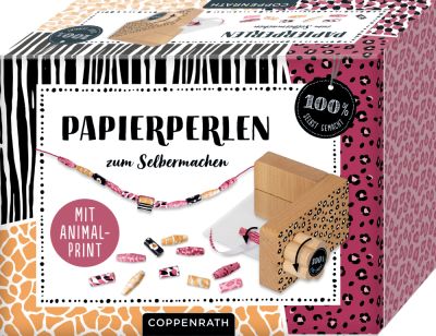 Papierperlen zum Selbermachen Tierprint - 100% selbst gemacht