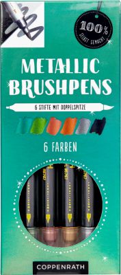 Metallic Brushpens: Grün - 100% selbst gemacht